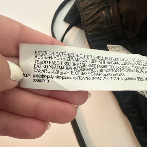 Zara Women's Black Faux Leather The Weekend Drawstring Pants Size Small - Picture 13 of 16